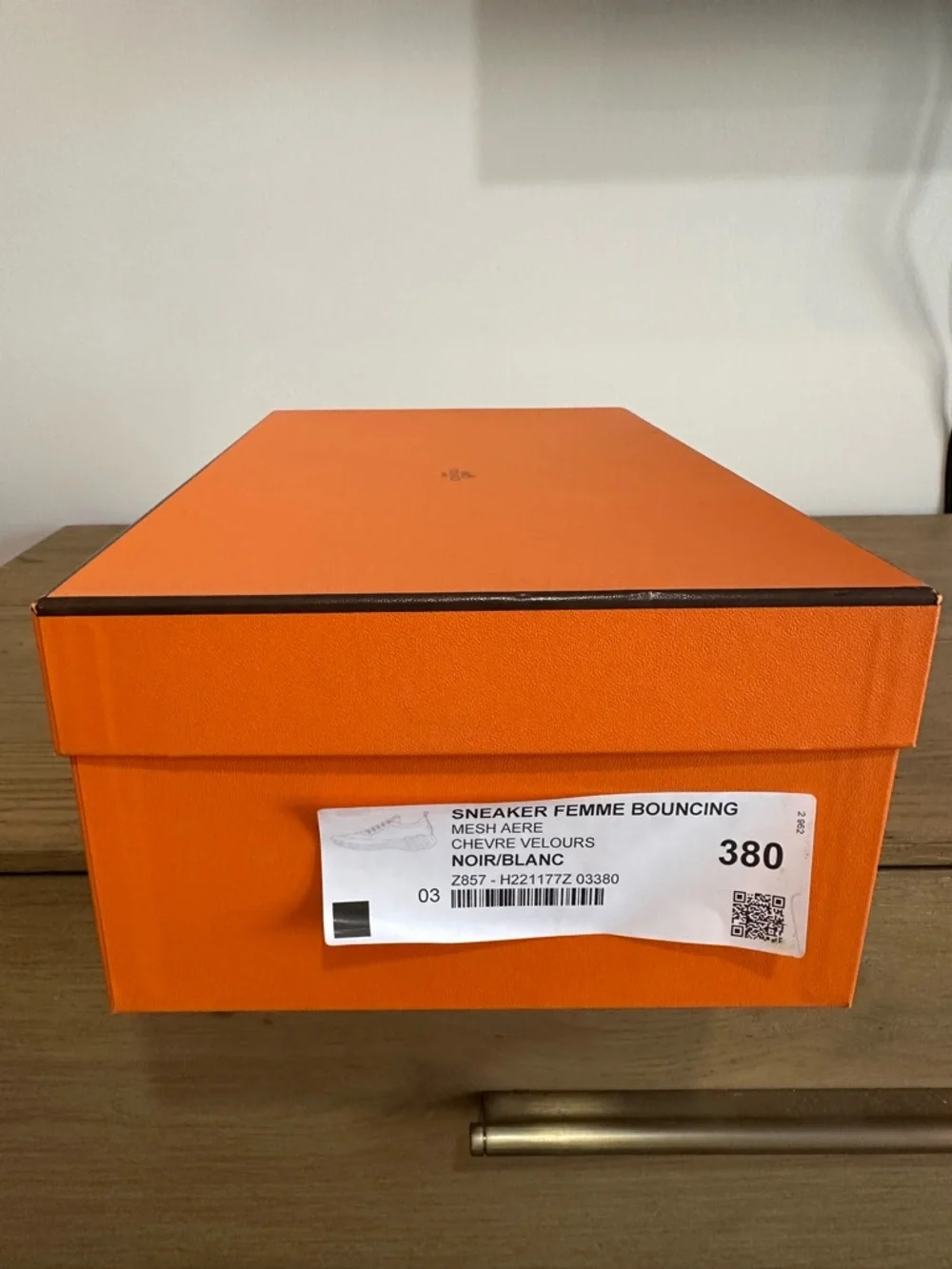 Authentic Hermes Bouncing Sneaker Black, White & Orange Platform - Picture 15 of 15